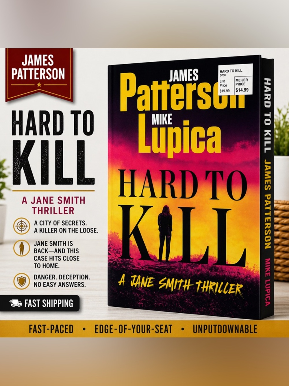 Hard to Kill James Patterson Mike Lupica Jane Smith Thriller paperback
